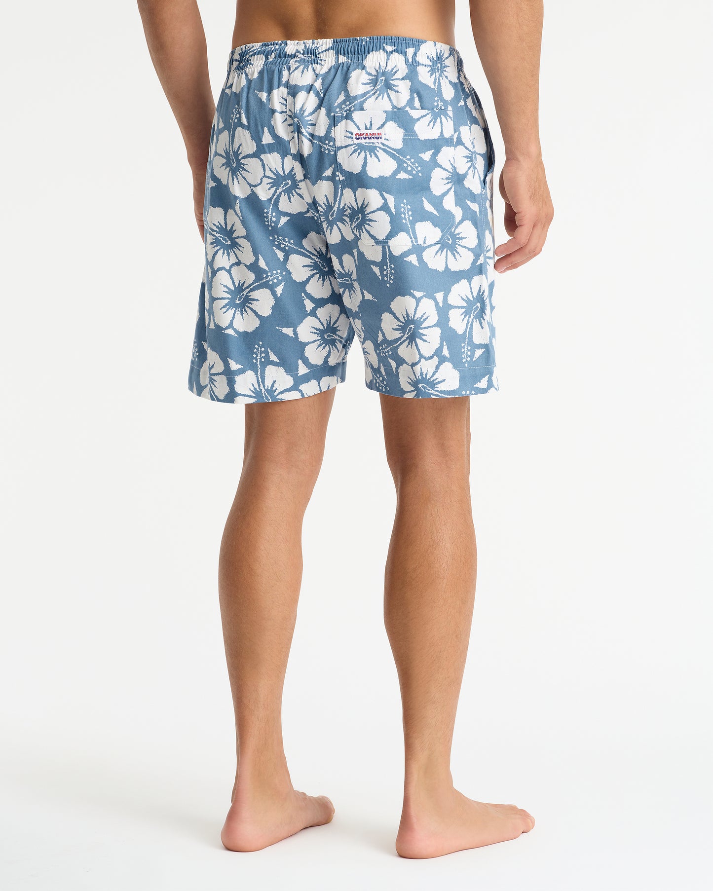 Mens - Classic Short Shorts - Hibiscus Steel