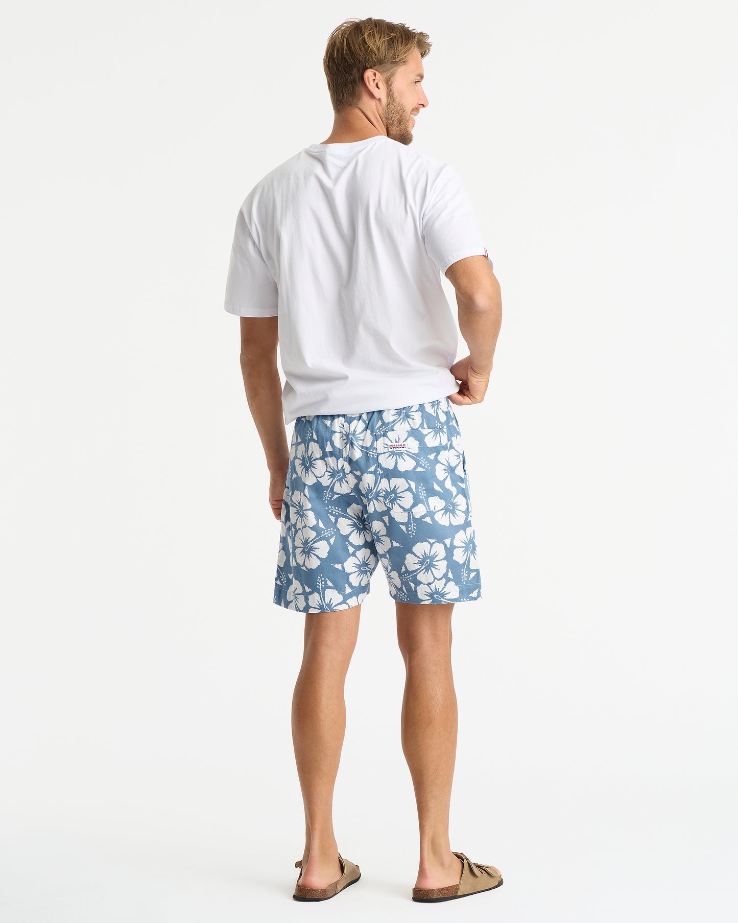 Mens - Classic Short Shorts - Hibiscus Steel