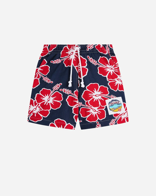 Boys Classic Short - Tri Colour Navy Red White