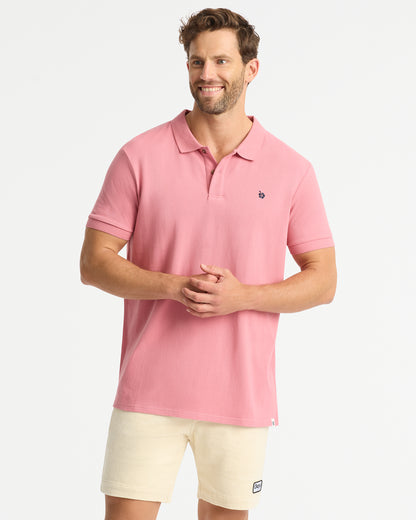 Mens - Polo Shirt - Classic - Washed Rose