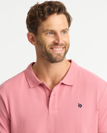Mens - Polo Shirt - Classic - Washed Rose