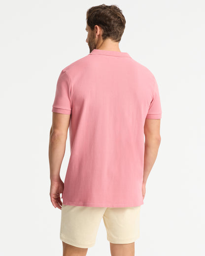 Mens - Polo Shirt - Classic - Washed Rose