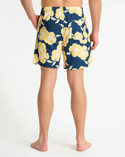 Mens Way Back When Swim Short - Navy Sun White