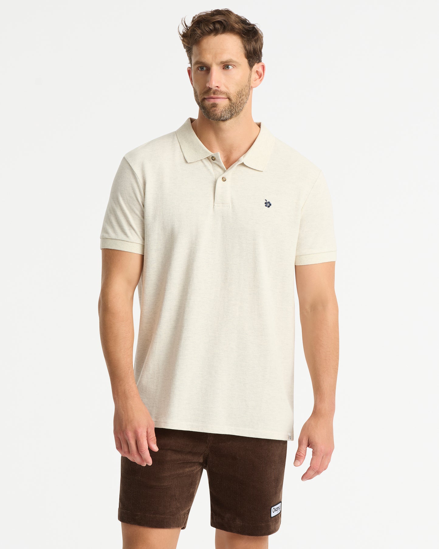 Mens - Polo Shirt - Classic - Snow Marle