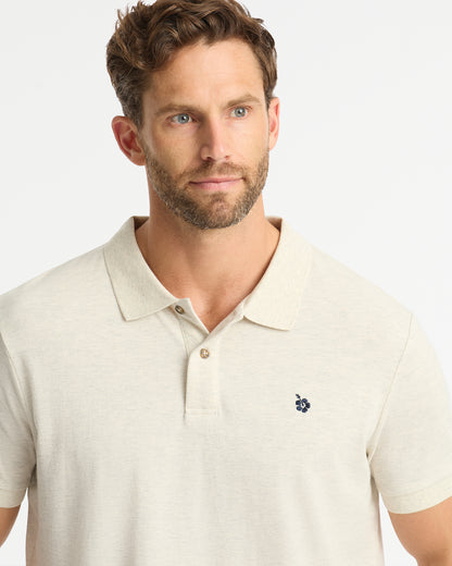 Mens - Polo Shirt - Classic - Snow Marle