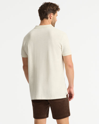 Mens - Polo Shirt - Classic - Snow Marle