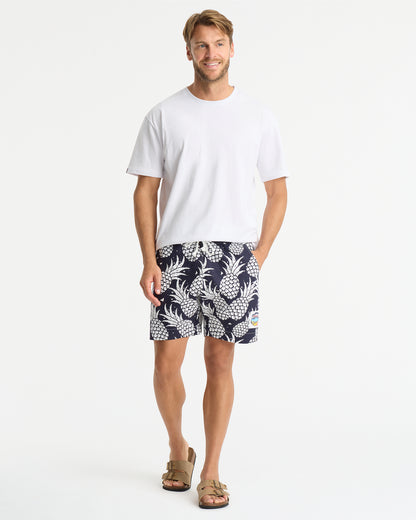 Mens - Classic Short Shorts - Pineapples Navy