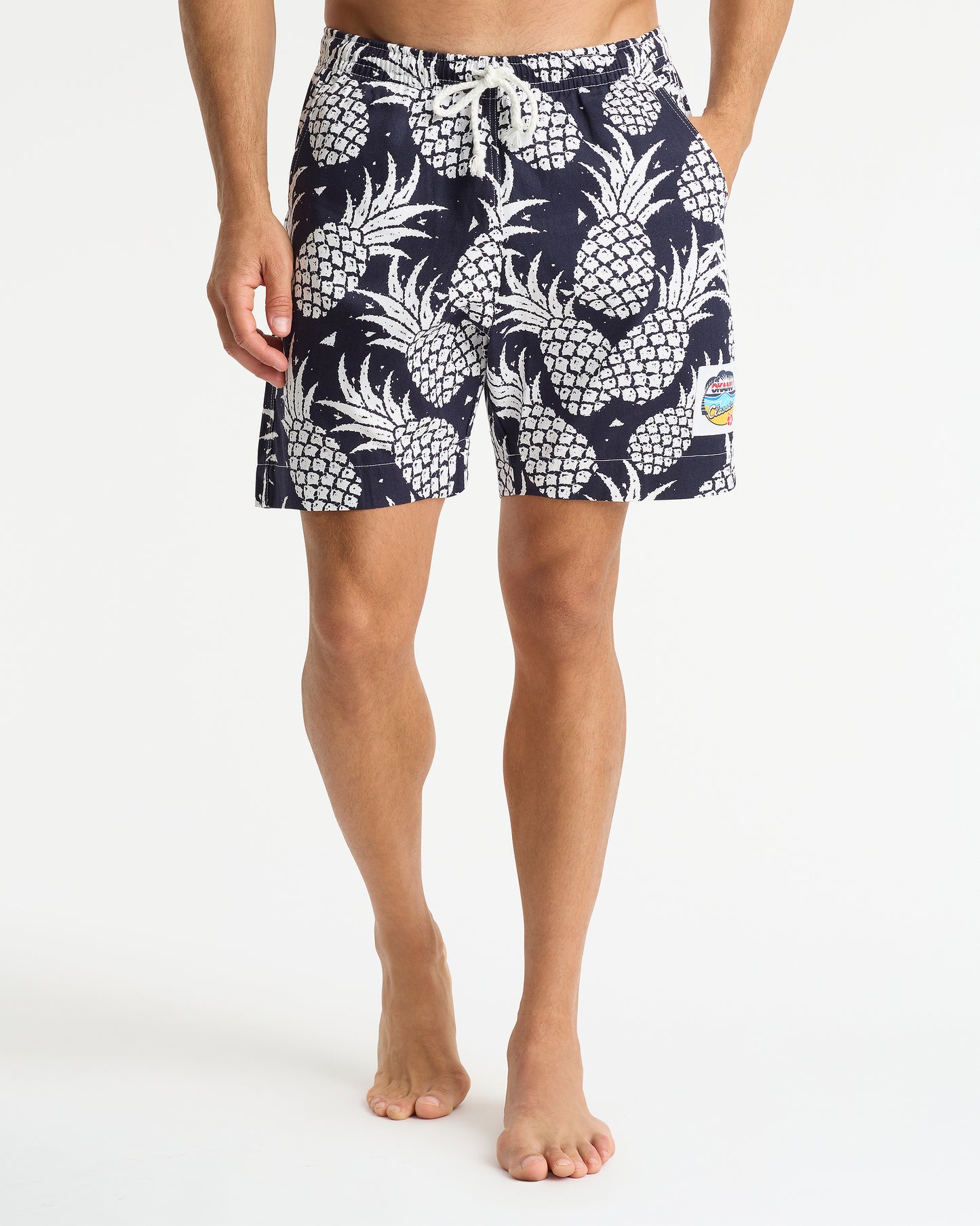 Mens - Classic Short Shorts - Pineapples Navy