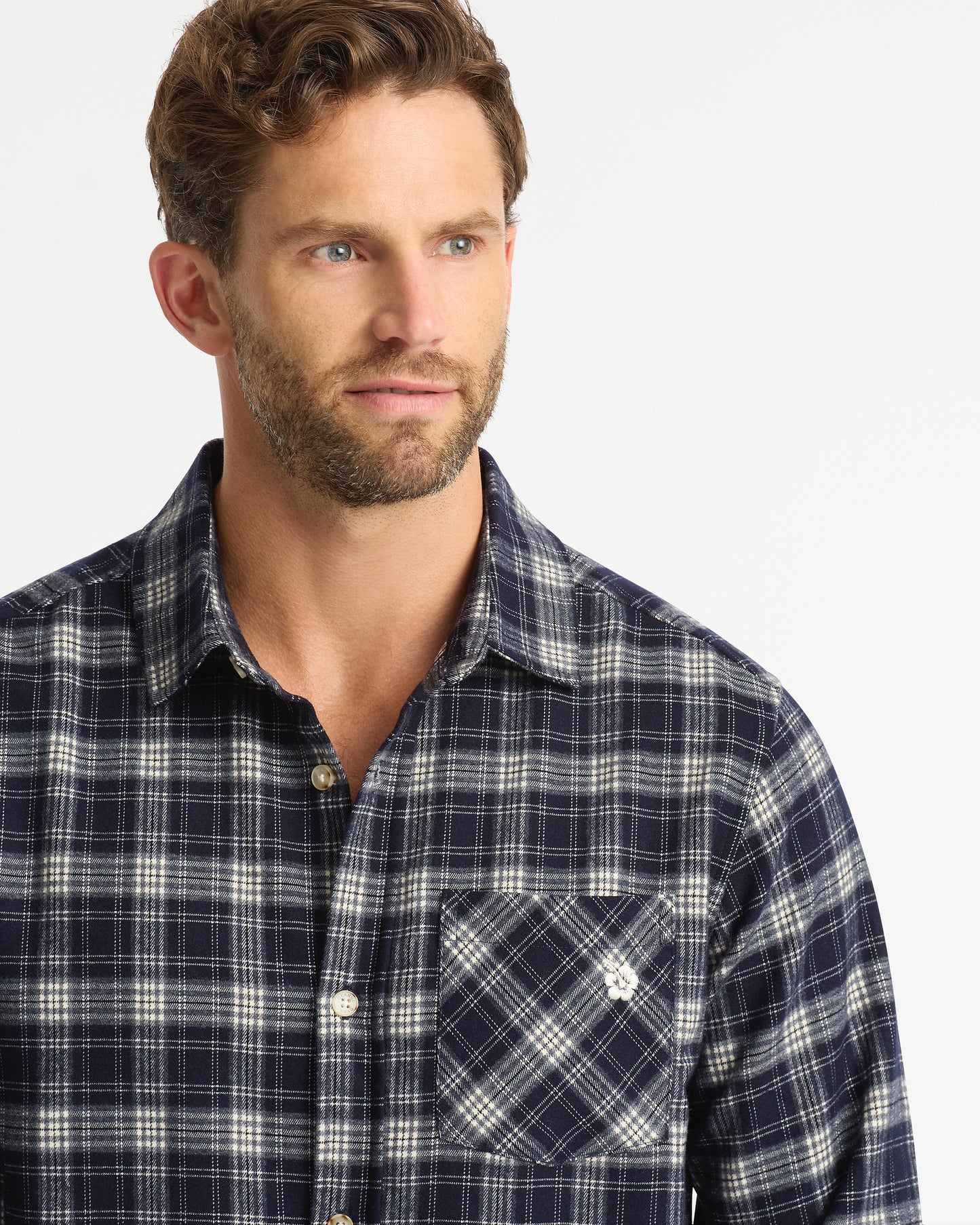 Mens - Rambler LS Check Shirt - Navy