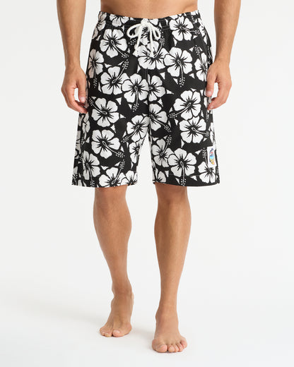 Mens - Classic Shorts - Hibiscus Black