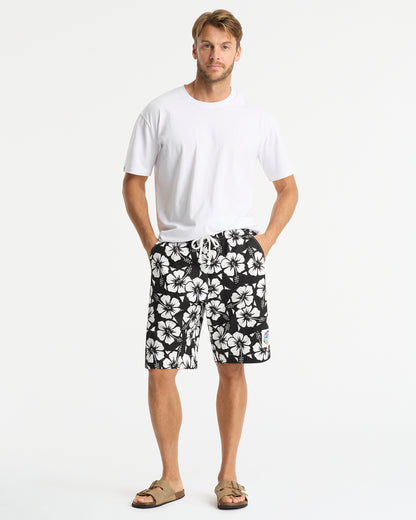 Mens - Classic Shorts - Hibiscus Black