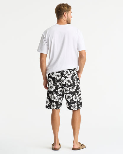 Mens - Classic Shorts - Hibiscus Black