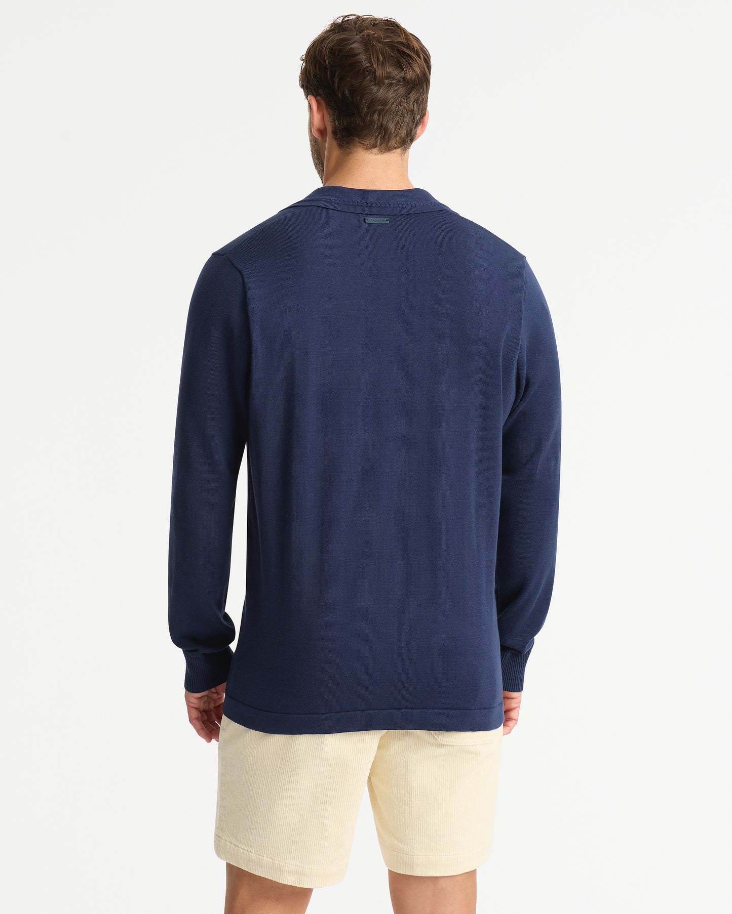 Mens - Dune LS Knit Polo - Navy