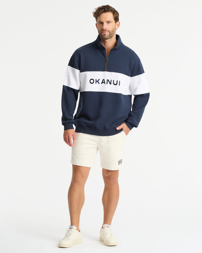 Mens - Heritage Half Zip - Navy White