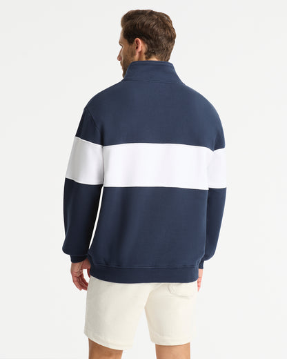 Mens - Heritage Half Zip - Navy White