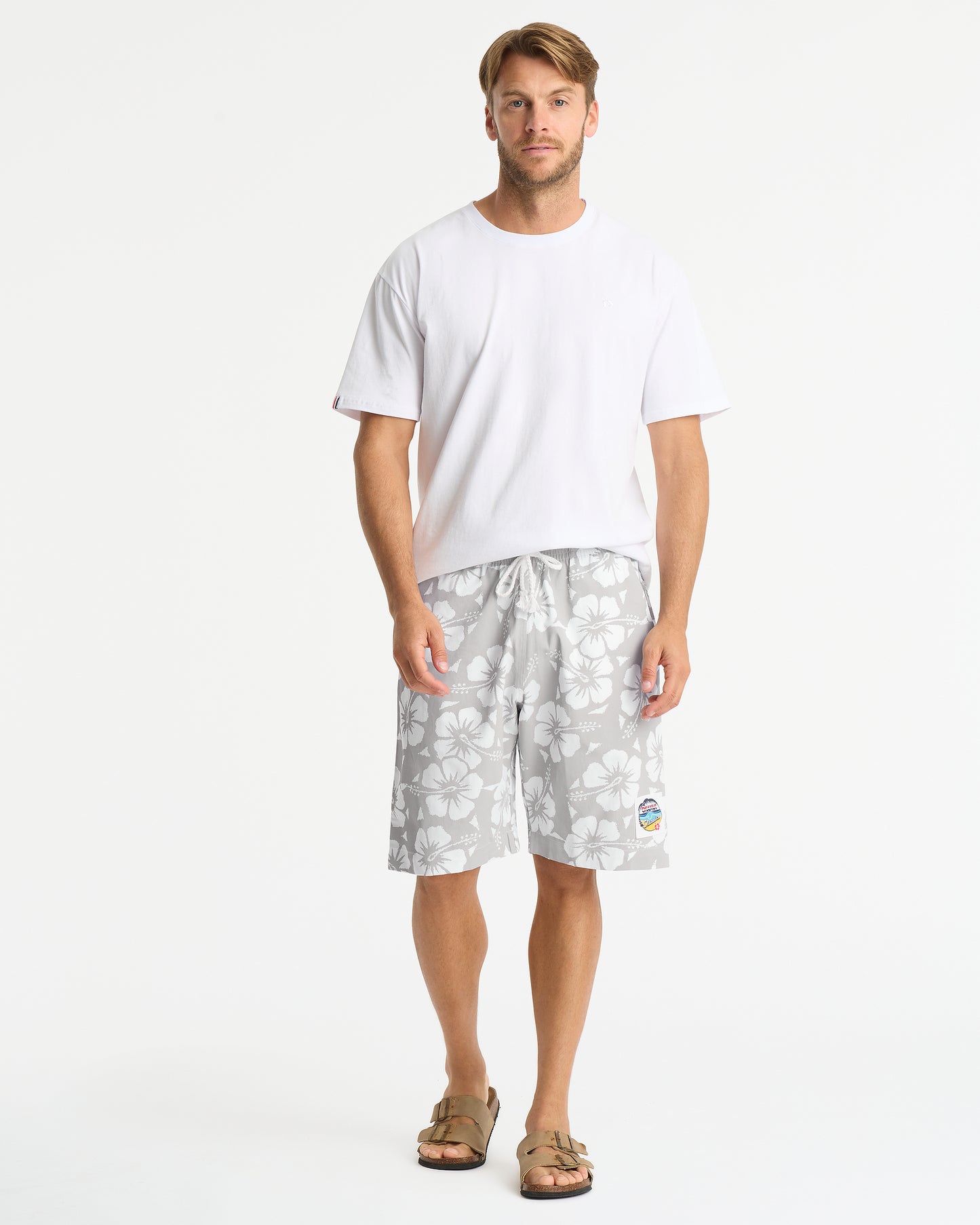 Mens - Classic Shorts - Hibiscus Cool Grey