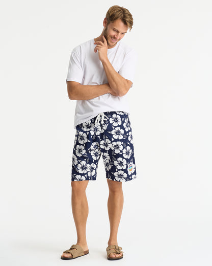 Mens - Classic Shorts - Hibiscus Navy