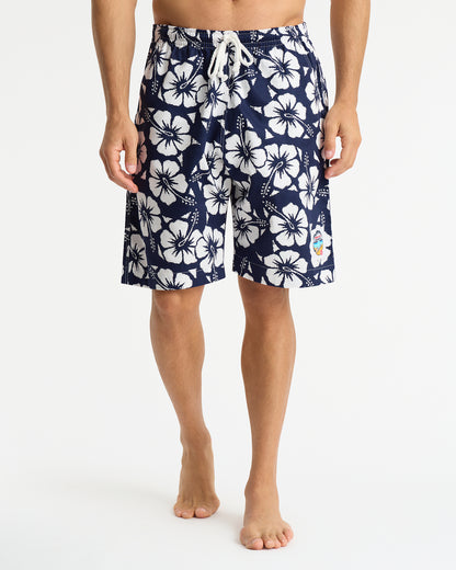 Mens - Classic Shorts - Hibiscus Navy