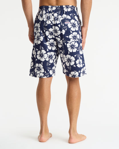 Mens - Classic Shorts - Hibiscus Navy