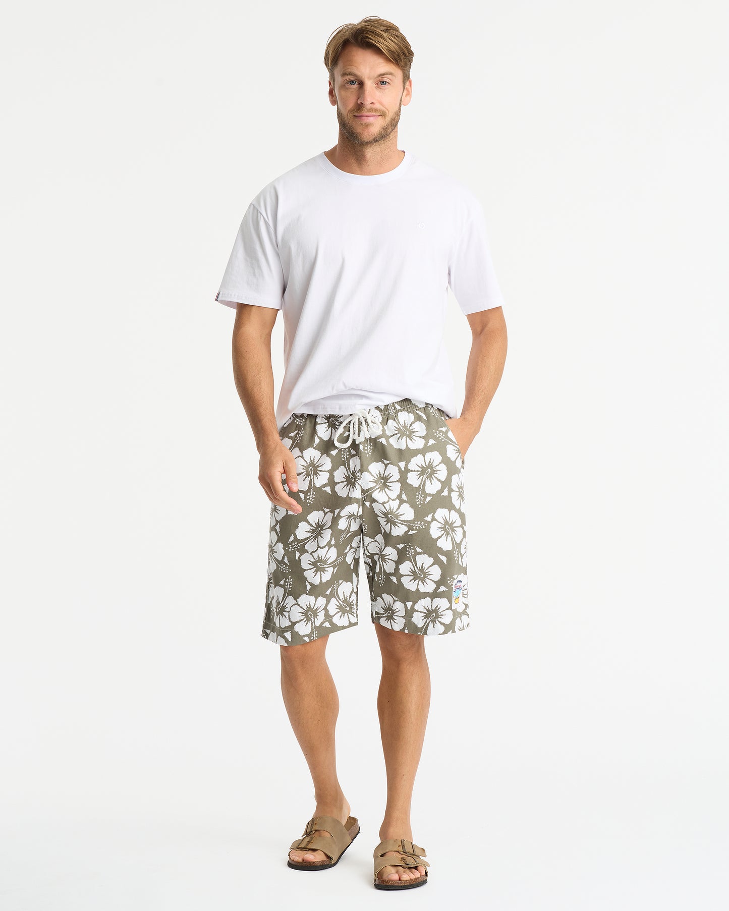 Mens - Classic Shorts - Hibiscus Olive