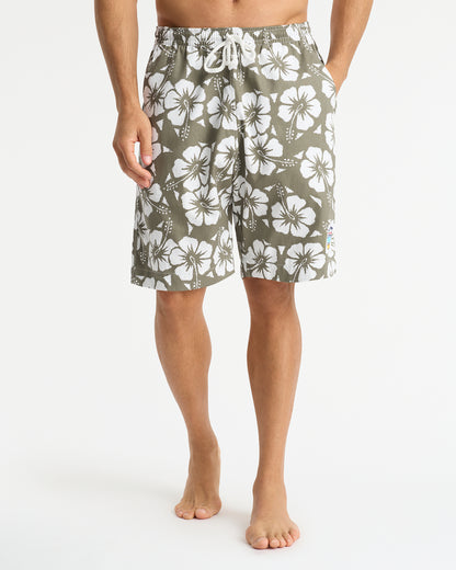 Mens - Classic Shorts - Hibiscus Olive