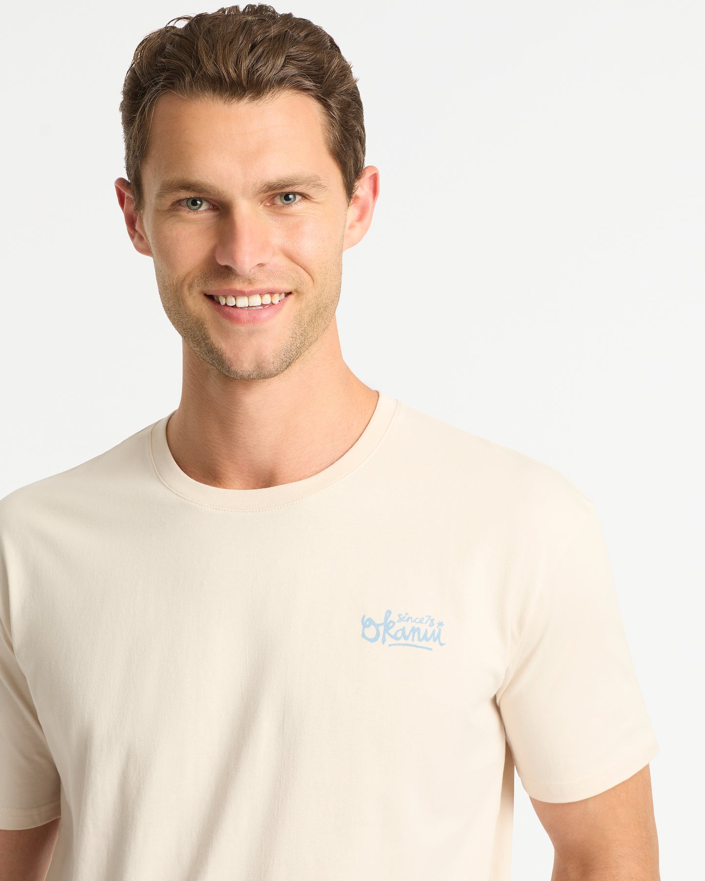 Mens Script T'Shirt - Stone