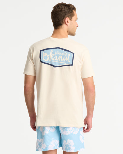 Mens Script T'Shirt - Stone