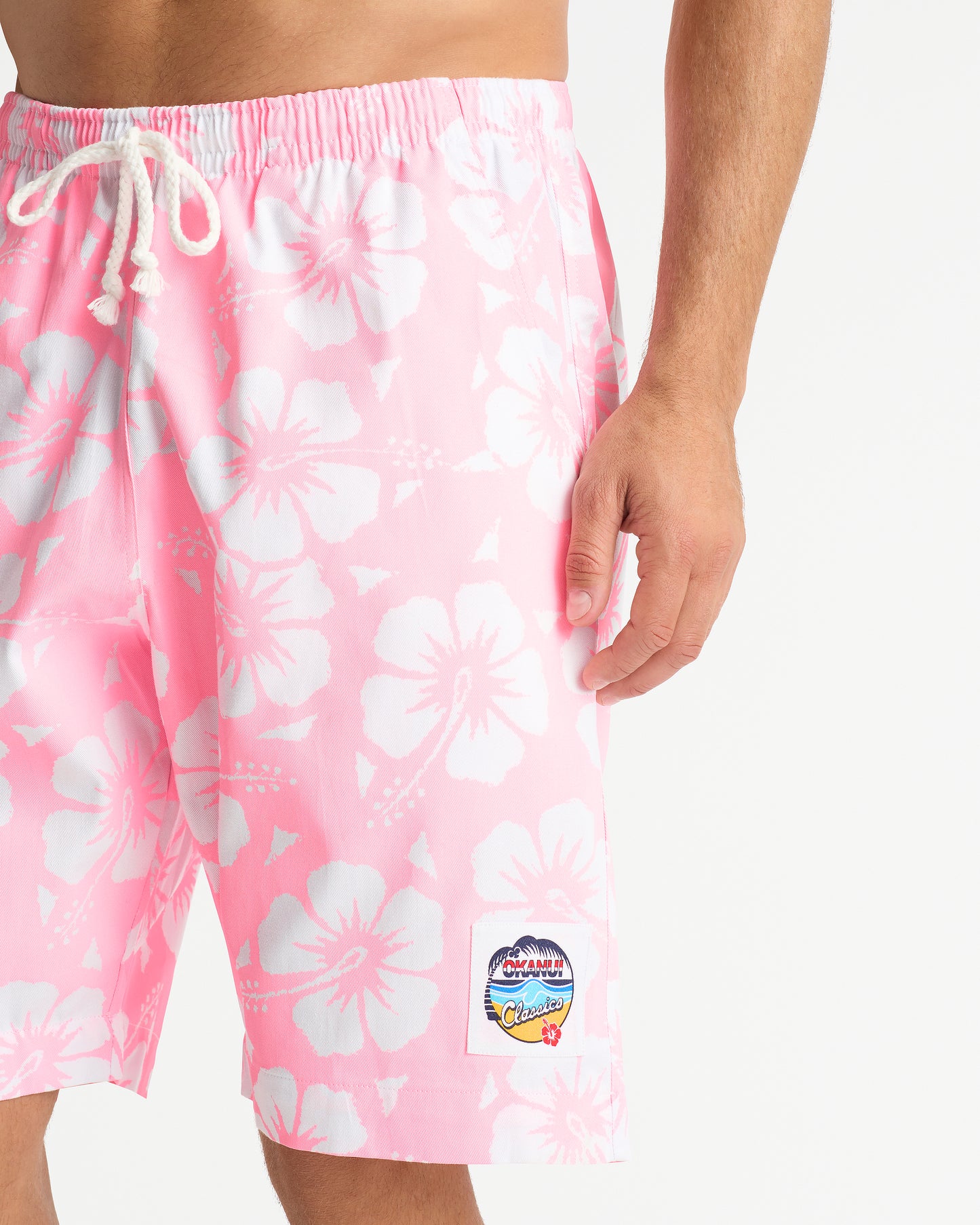 Mens - Classic Shorts - Hibiscus Pale Pink