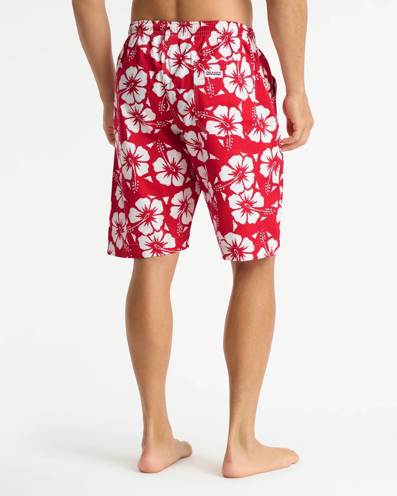Okanui Classic Shorts for Men Hibiscus Red