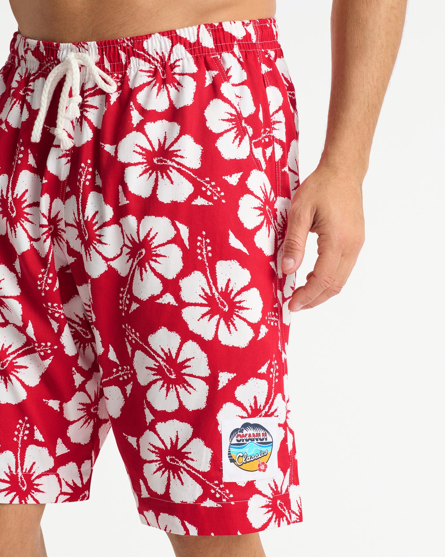 Mens - Classic Shorts - Hibiscus Red