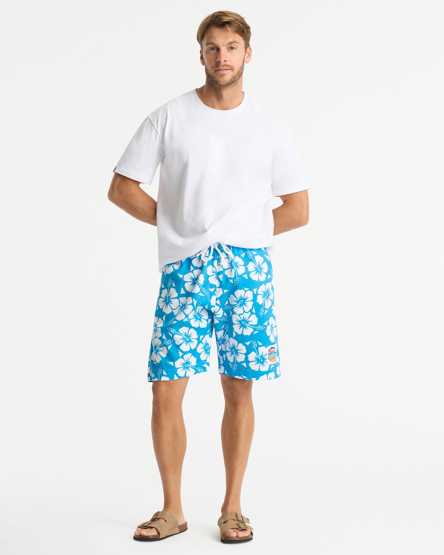 Mens - Classic Shorts - Hibiscus Sky