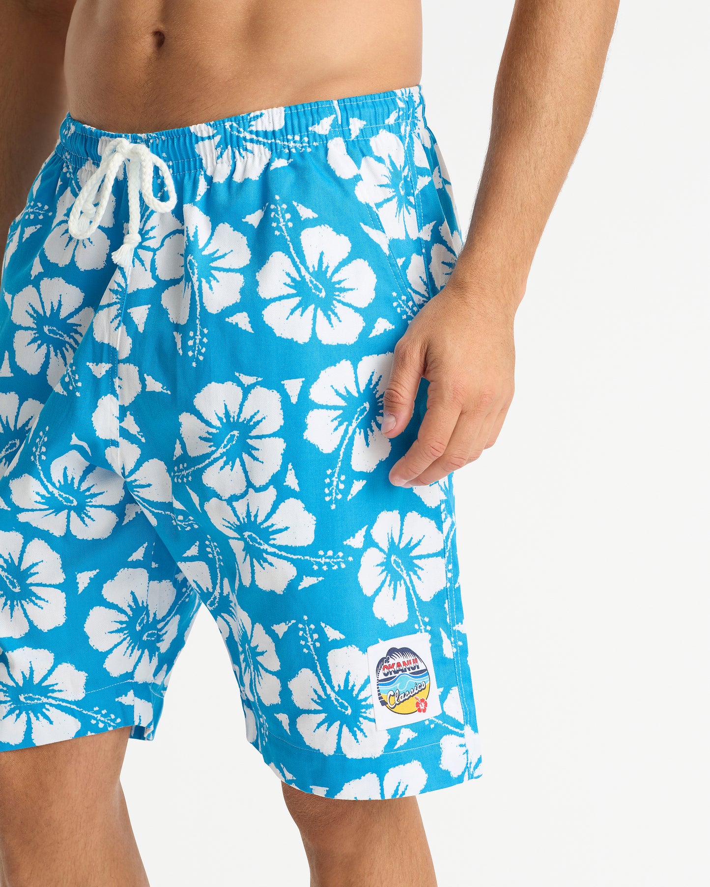 Mens - Classic Shorts - Hibiscus Sky