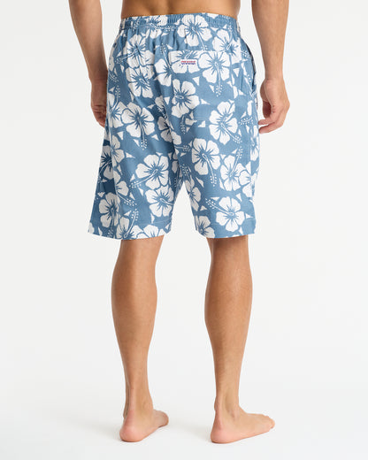 Mens - Classic Shorts - Hibiscus Steel