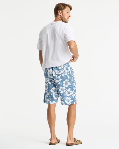 Mens - Classic Shorts - Hibiscus Steel