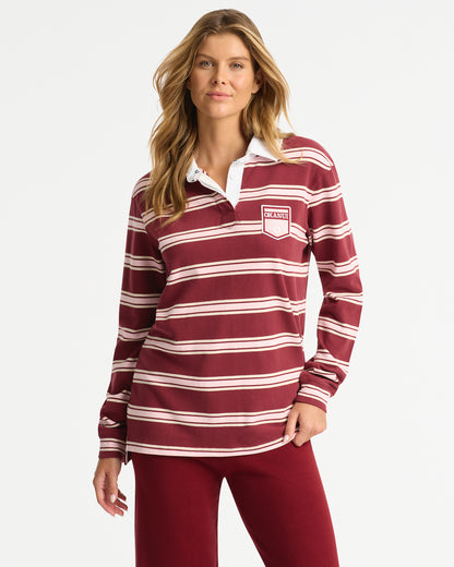 Unisex Heritage Rugby Polo - Sienna Multi