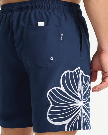 Mens - Quay Embroidered Swimshort - Navy