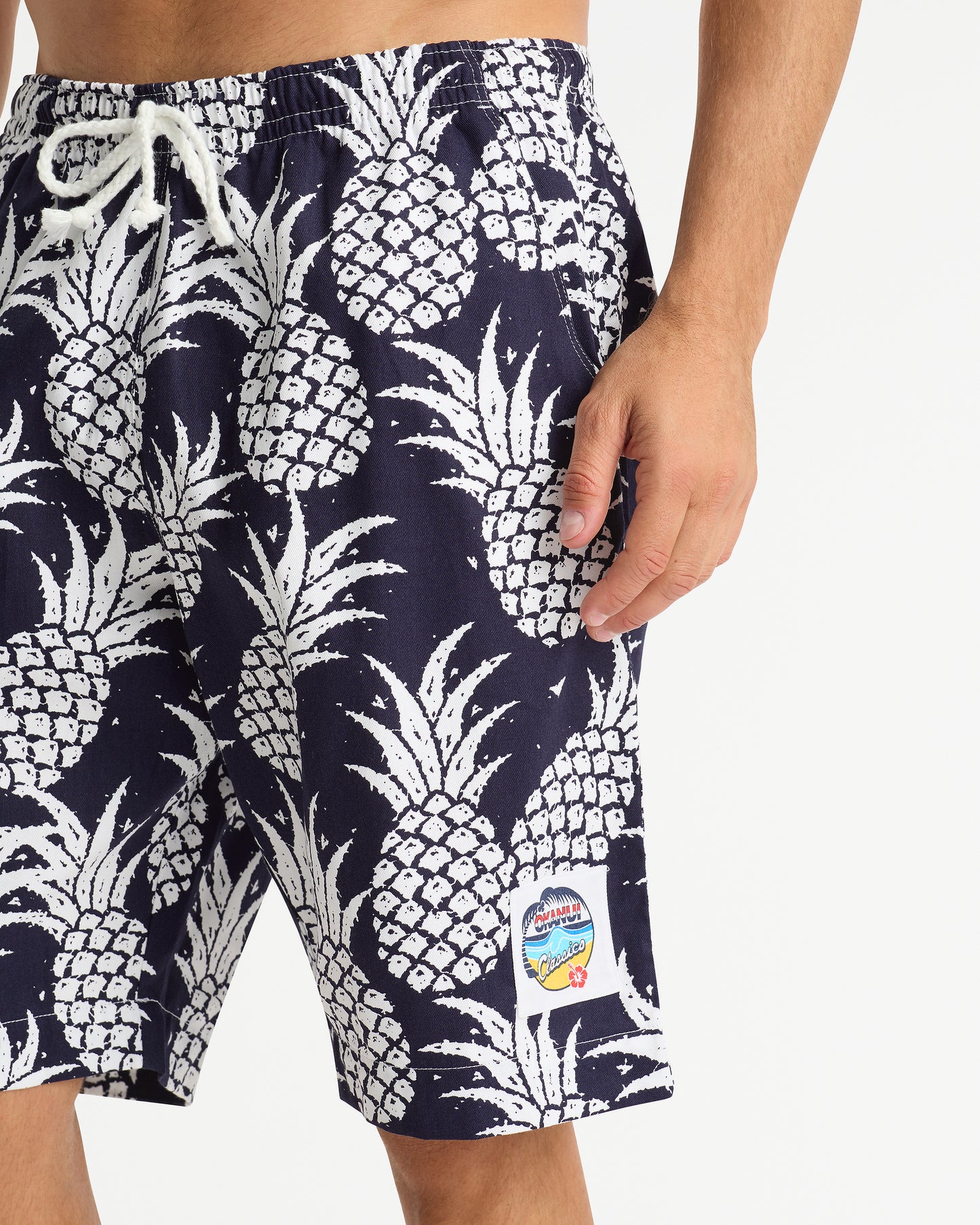 Mens - Classic Shorts - Pineapples Navy