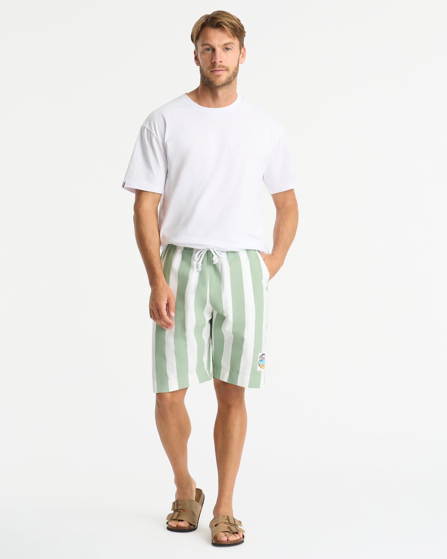 Mens - Classic Shorts - Stripe Mint