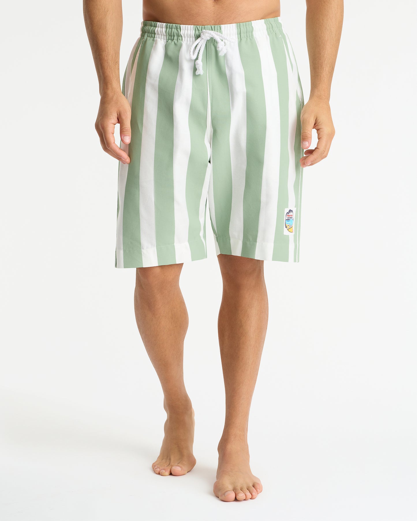 Mens - Classic Shorts - Stripe Mint