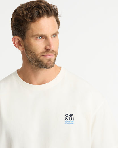 Mens - Ripple Boxy T'Shirt - Washed White