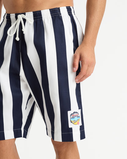 Mens - Classic Shorts - Stripe Navy