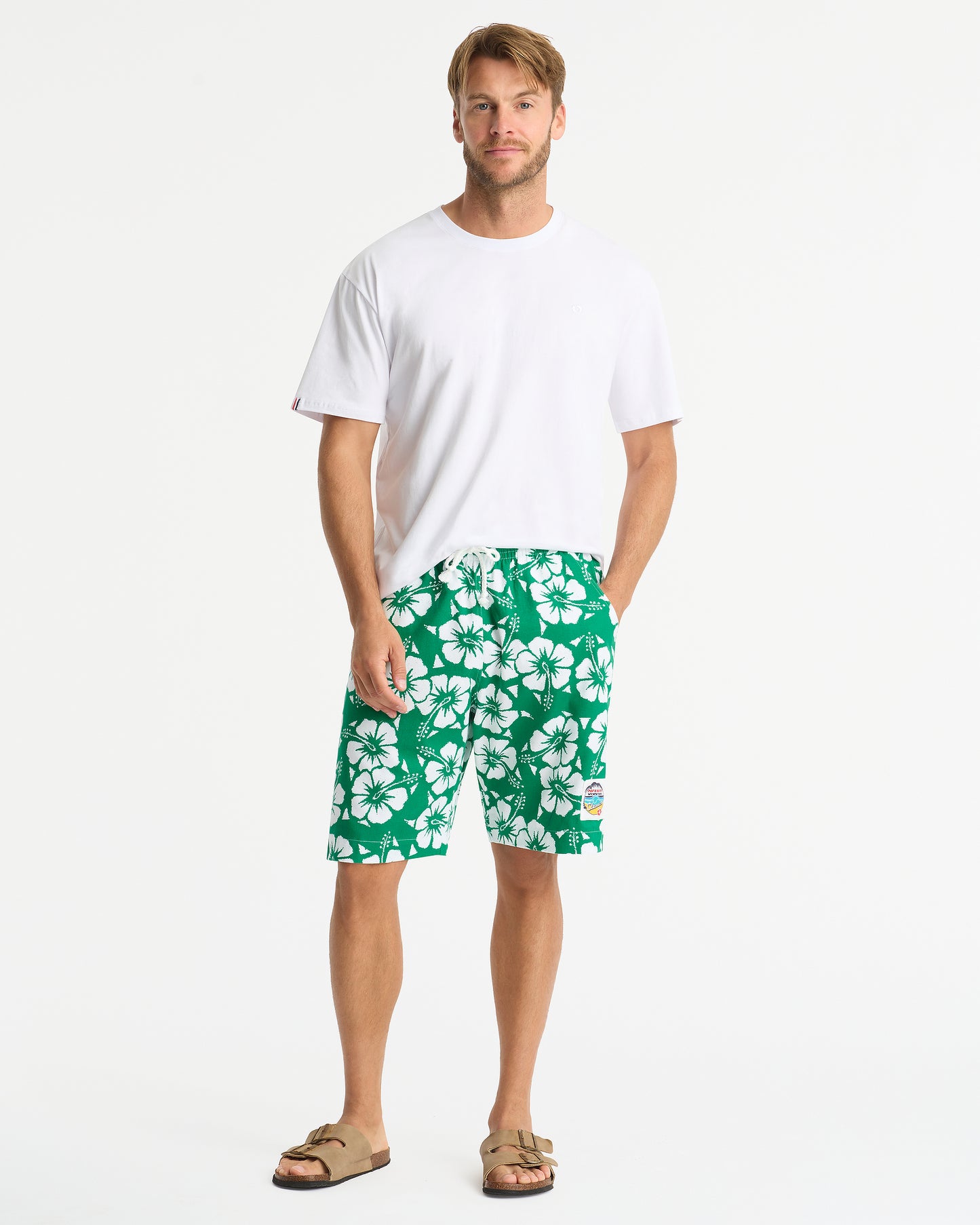 Mens - Classic Shorts - Hibiscus Emerald