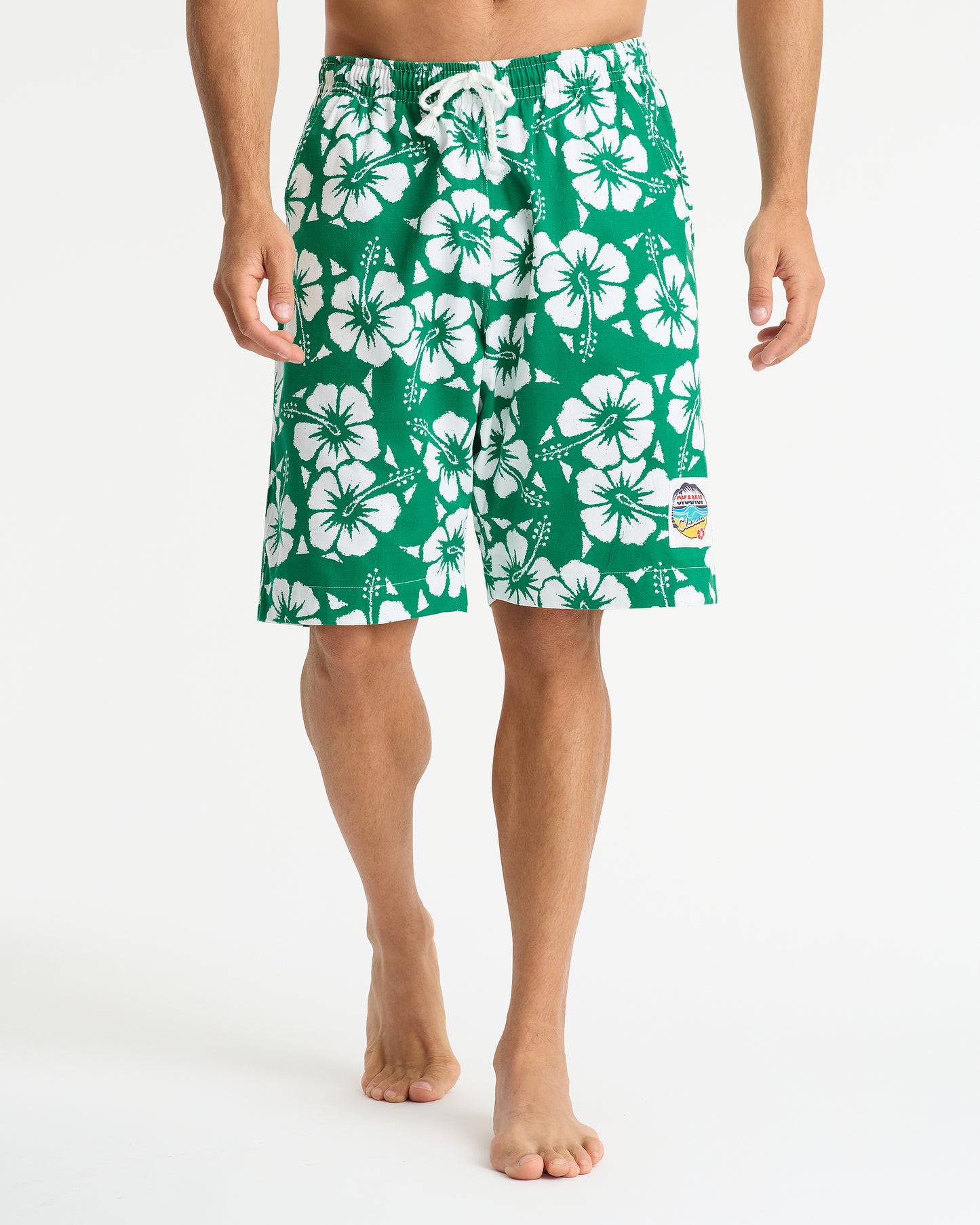 Mens - Classic Shorts - Hibiscus Emerald