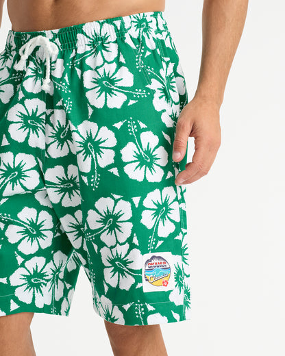 Mens - Classic Shorts - Hibiscus Emerald