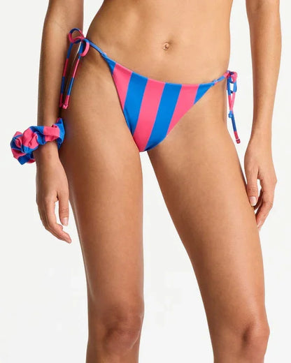 Poseidon Reversible Tie Side Bikini Bottom - Blue Pink