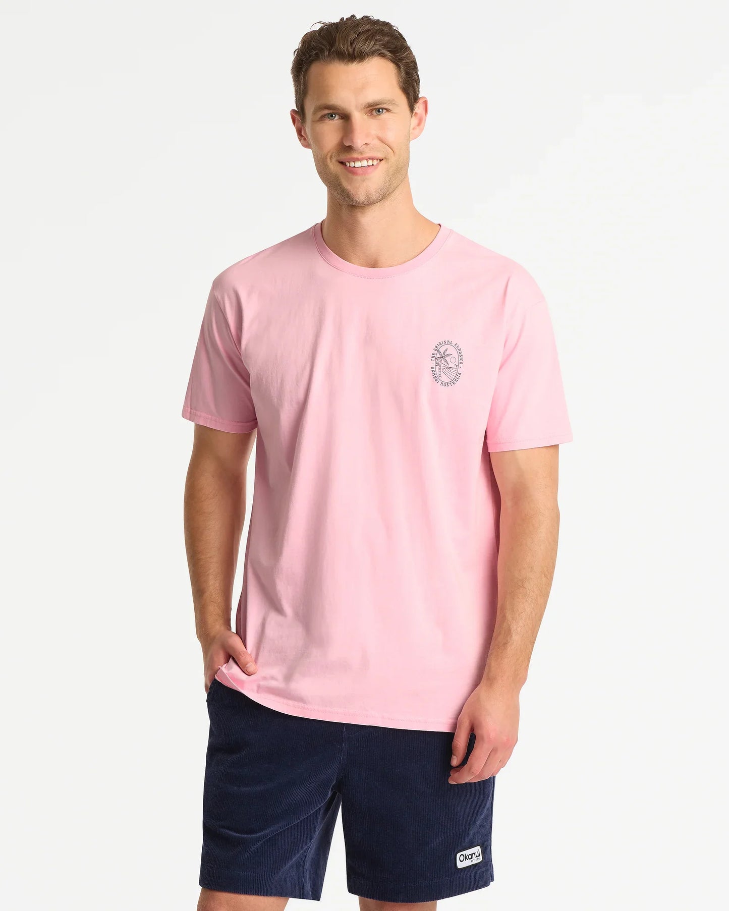 Mens Bayview T'Shirt - Washed Pink