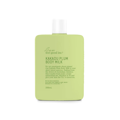 Front view of We Are Feel Good Kakadu Plum Body milk moisturiser in 200mL