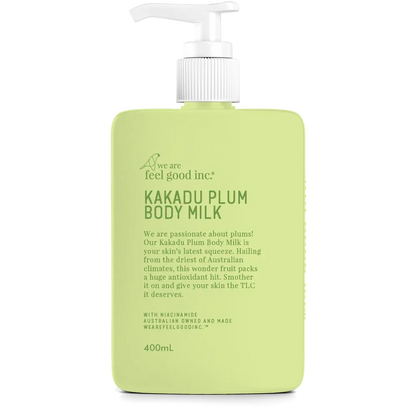Front view of We Are Feel Good lotion bottle 400mL