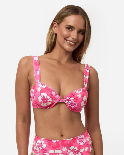 Balconette Bikini Top - Pop Pink