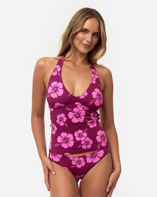 Halter Neck Tank - Berry Lilac